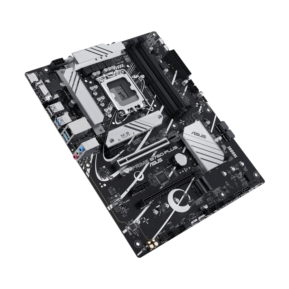 ASUS PRIME B760-PLUS ATX Motherboard - DDR5 / HDMI / DisplayPort / Ethernet / USB - Black