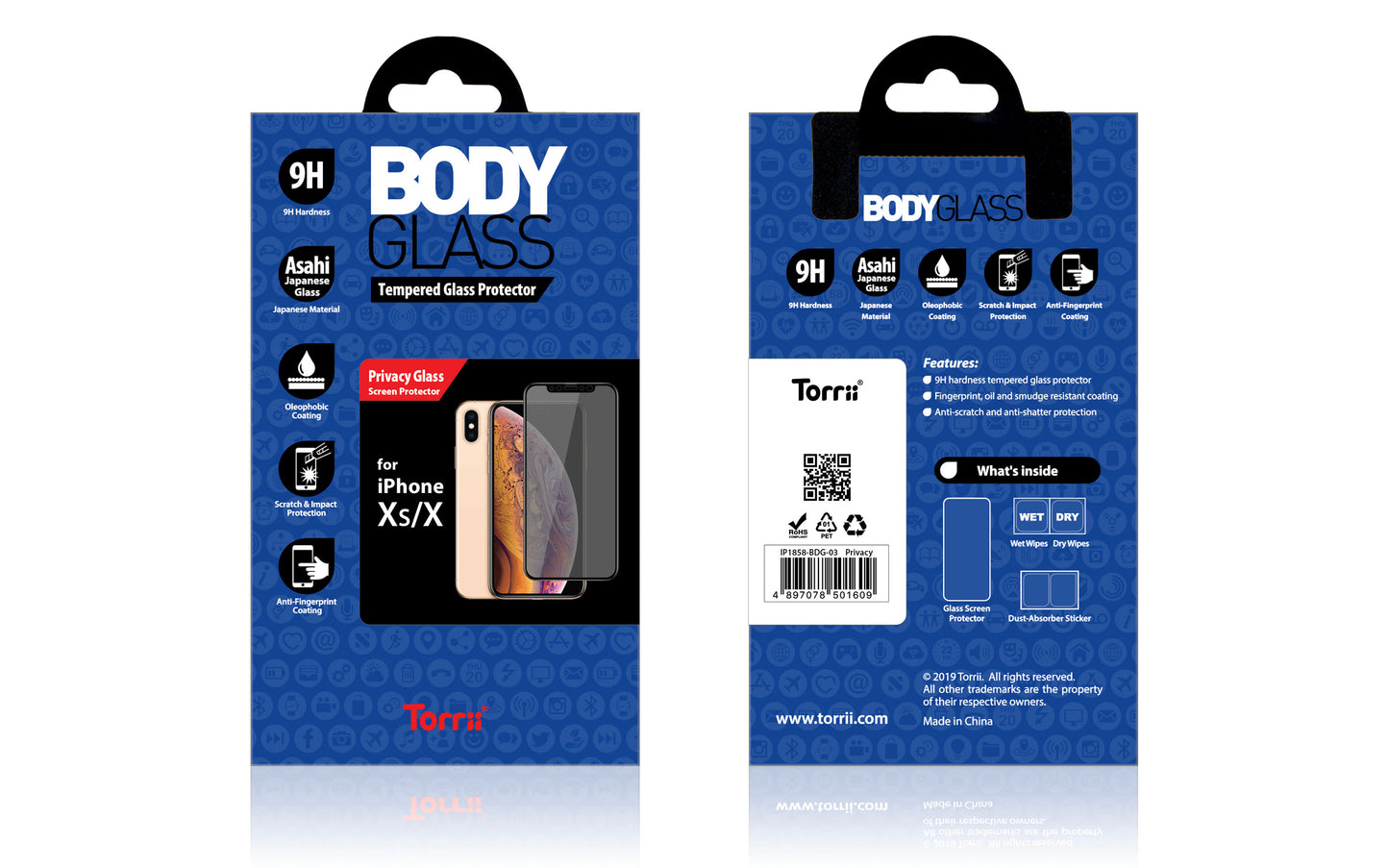 Torrii Bodyglass For iPhone Xs - Privacy