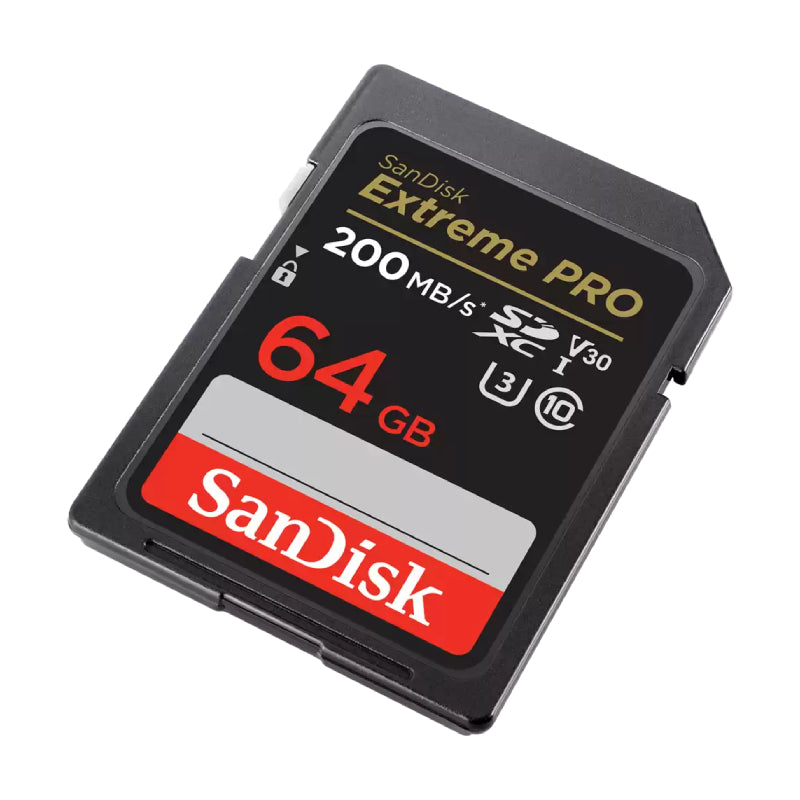 SanDisk Extreme PRO SDHC/SDXC UHS-I Card - 64GB / Up to 200 MB/s