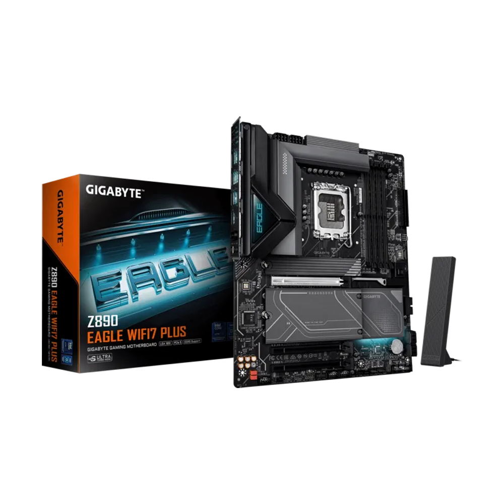 GIGABYTE Z890 EAGLE WIFI7 P Motherboard - DDR5 / Wi-Fi7 / Bluetooth / DisplayPort / USB - Black