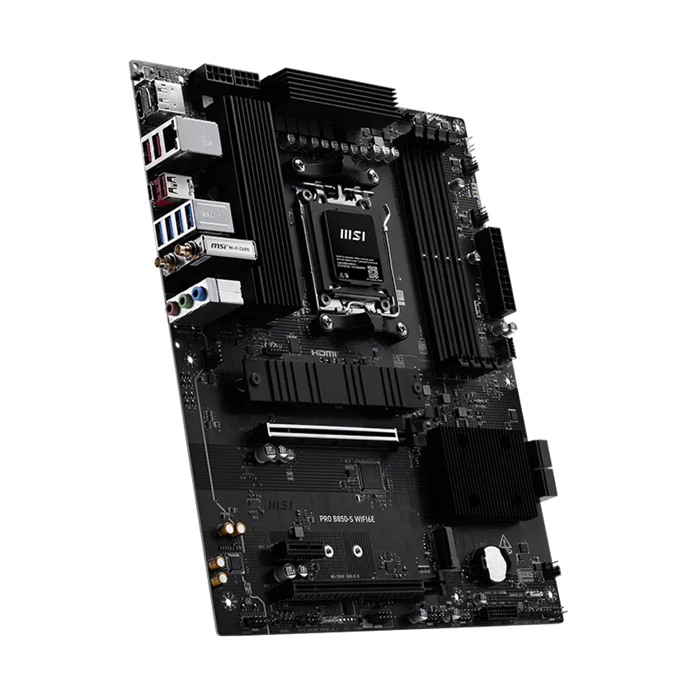 MSI PRO B850-S Motherboard - DDR5 / Wi-Fi6E / HDMI / DisplayPort / USB - Black