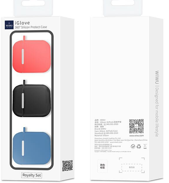 Wiwu Iglove Soft Silicone Cases - Apple AirPods / Royalty Set / Pack Of 3