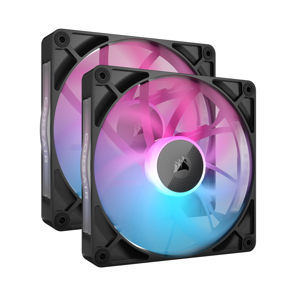 CORSAIR RX140 RGB PWM Fan Twin Starter Kit - 140mm / Black