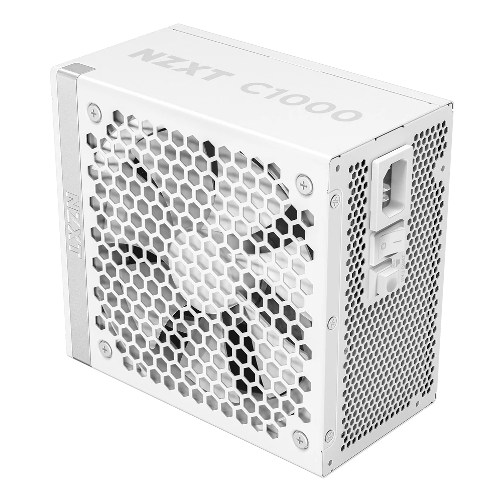 NZXT ATX 3.X 80 Plus Gold Fully Modular Low Noise Power Supply - 1000W / White
