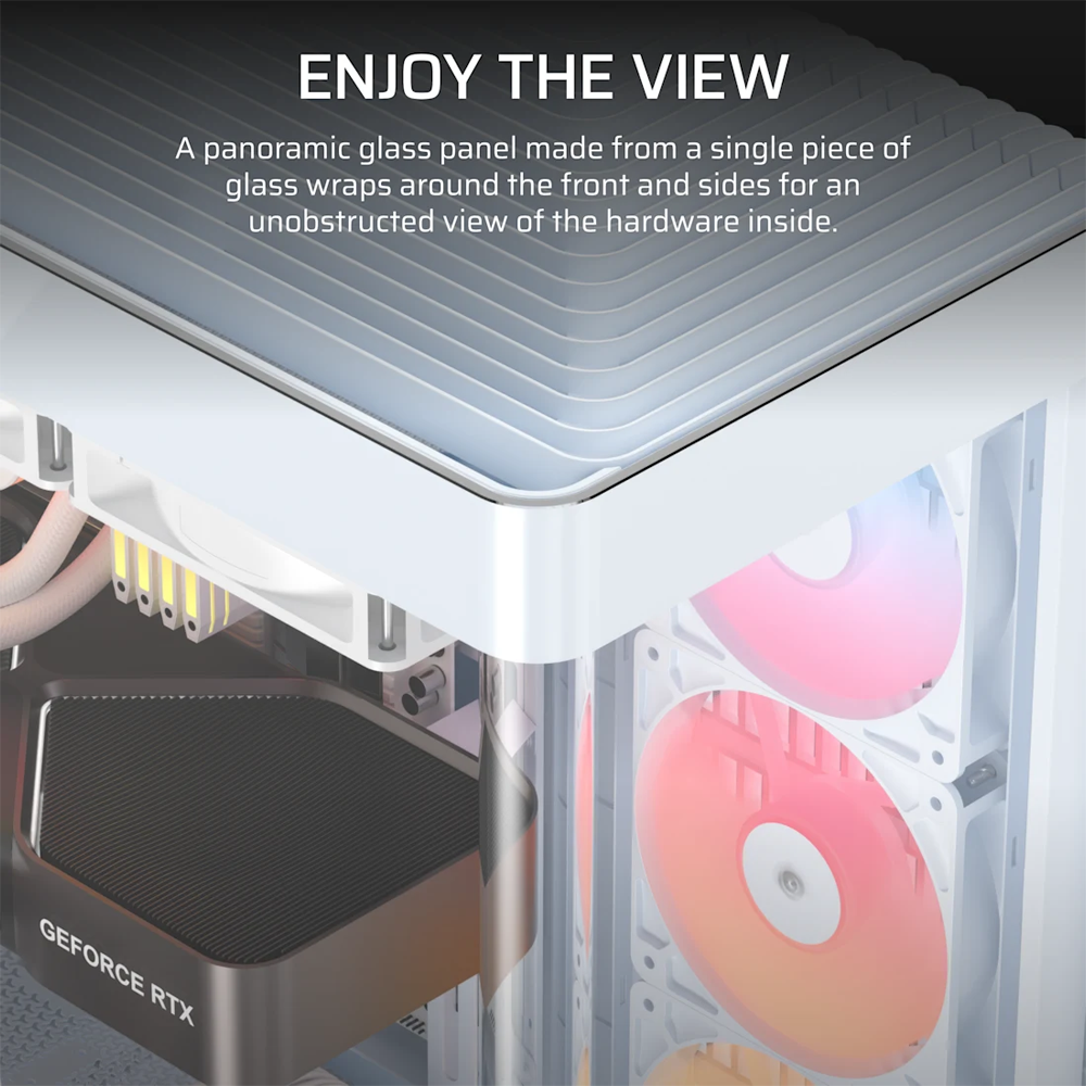 CORSAIR FRAME 4500X RS-R ARGB Panoramic Glass Mid Tower Case - White