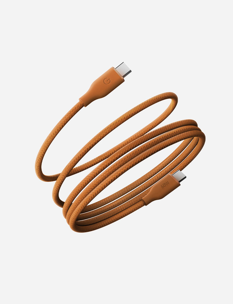 Energea Helix 60 Magnetic Cable - 480 Mbps / 60W / USB-C / 1.5 Meter / Orange