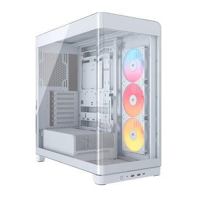 CORSAIR FRAME 4500X RS-R ARGB Panoramic Glass Mid Tower Case - White