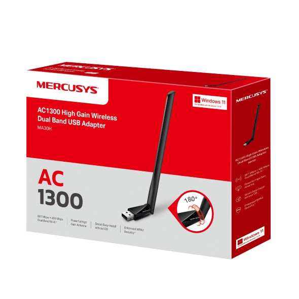 Mercusys MA30H - AC1300 High Gain Wireless Dual Band USB Adapter