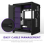 NZXT H9 Flow RGB+ (2025) Dual-Chamber Mid Tower Case With RGB Fans & Control Hub - All Black