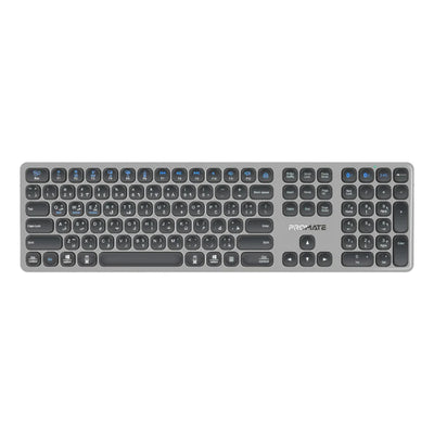 PROMATE Full-Size Triple-Mode Slim Wireless Keyboard w/ Scissor Keys & Multi-Device Connectivity (Bluetooth)