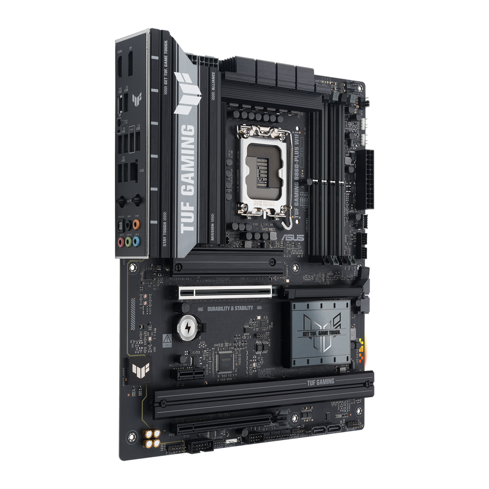 ASUS TUF B860-PLUS Gaming Motherboard - DDR5 / Wi-Fi / Bluetooth / HDMI / DisplayPort / Ethernet / USB - Black