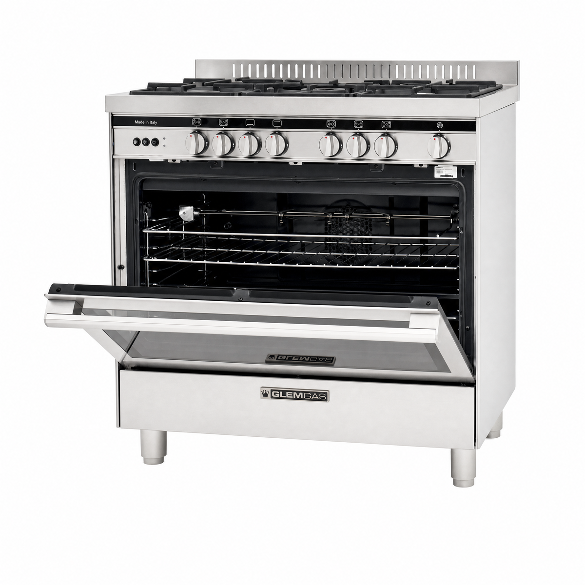 Glemgas Gas Cooker 5 Burners 90x60cm, GLST9634RI01AM -