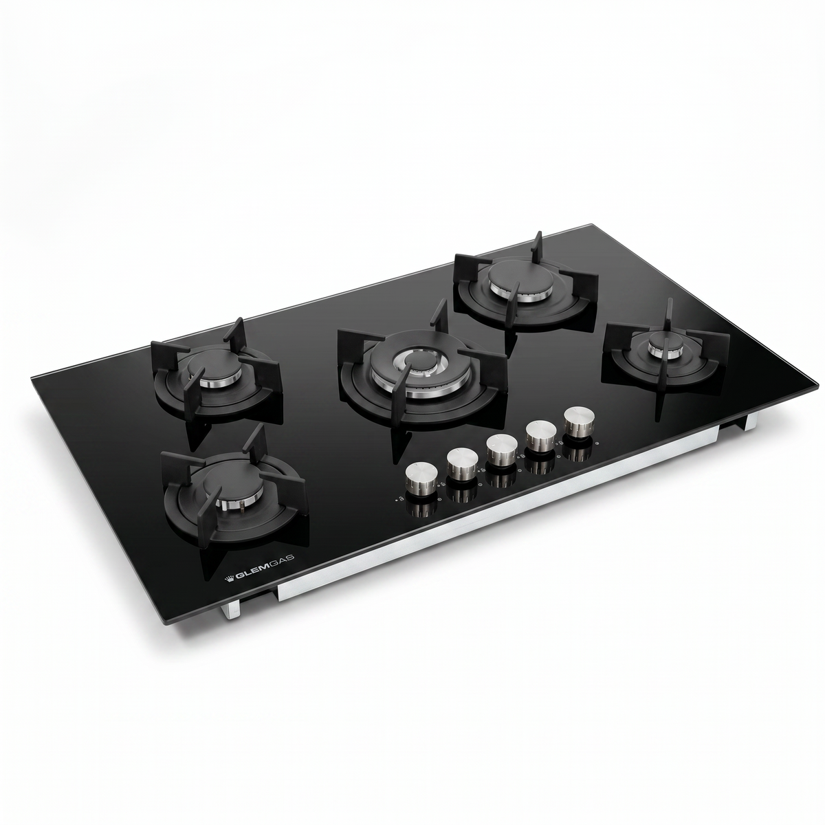 Glemgas Built-In Crystal Glass Gas Hob, 90cm GLGV955HBK