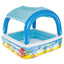 Bestway 1.40M X 1.40M X 1.14M Canopy Play Pool (Contents:1 Pool, 1 Sun Shade, Repair Patch) Age 2+
