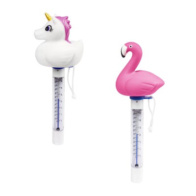 Bestway assorted float pool thermometer (contents:1 pool thermometer, 2 styles : unicorn, flamingo)