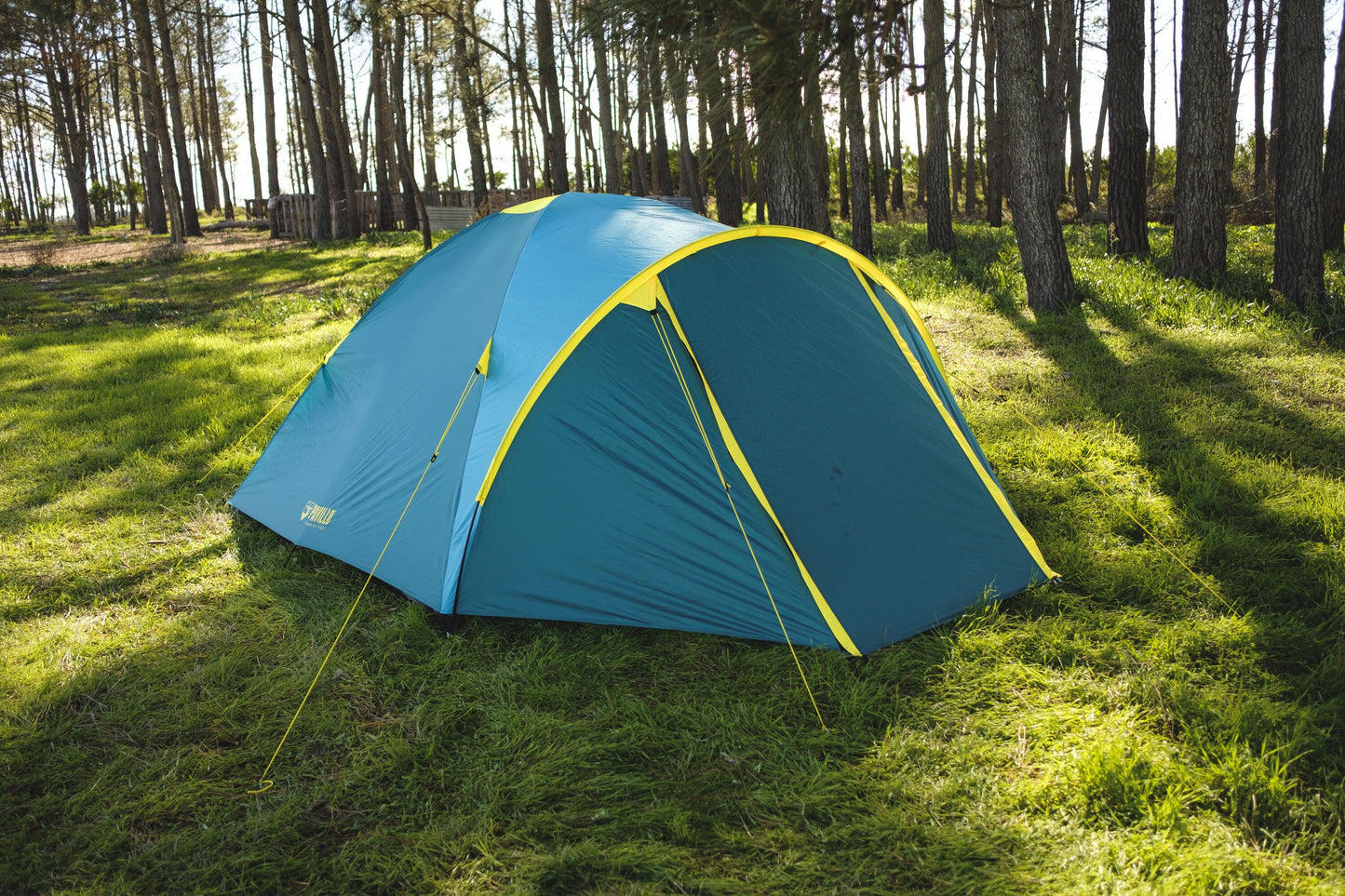 Bestway (2.10m+1.00m) x 2.40m x 1.30m activeridge 4 tent (tent, carry bag, fifteen pegs, two layers, 600mmh20)