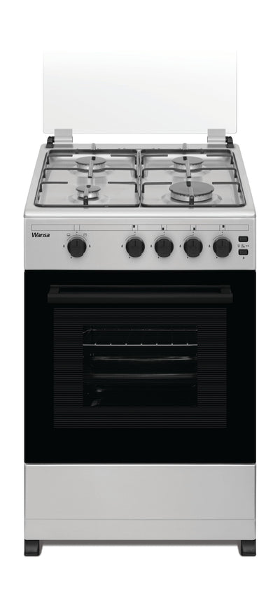 Wansa 4 Burners Gas Cooker, 50X50cm, WCT4401XS - Stainless Steel