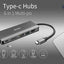 Wiwu Usb Type-C 6 In 1 Hub Aluminum Case For Macbook-H1+