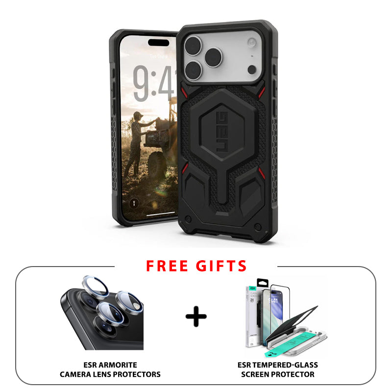 UAG Monarch Pro Kevlar Magsafe Case For Apple iPhone 17 Pro Max - Kevlar Black