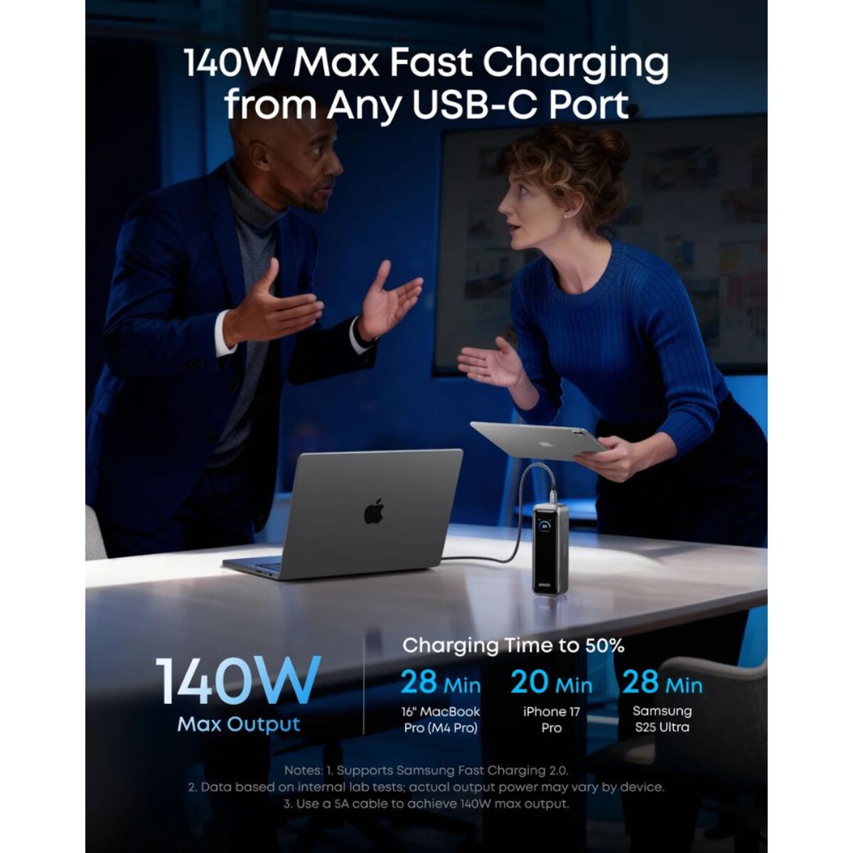 Anker Prime Power Bank -  201000 mAh / 72.36Wh / Black