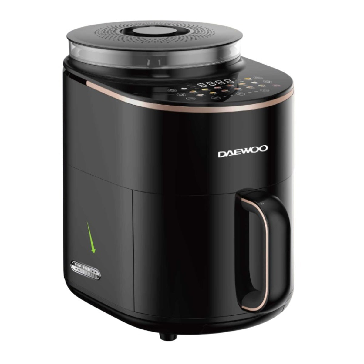 Daewoo 4.5L Air Fryer + Steamer Combo LED Touch Display 14 Preset Programs, 1500W – Black - DAF 4500