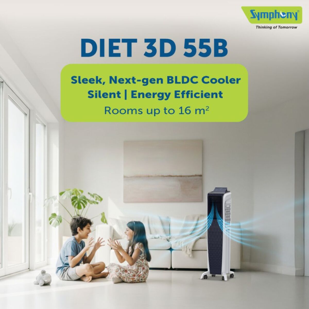 Symphony Air Cooler 55 Liters - DIET-3D-55B
