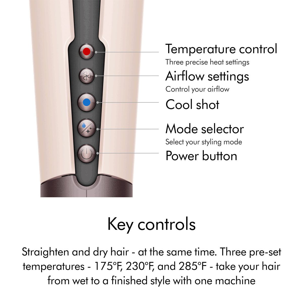 Dyson Airstrait Straightener (Ceramic Pink/Rose Gold) - 598962-01 - DY-598962-01