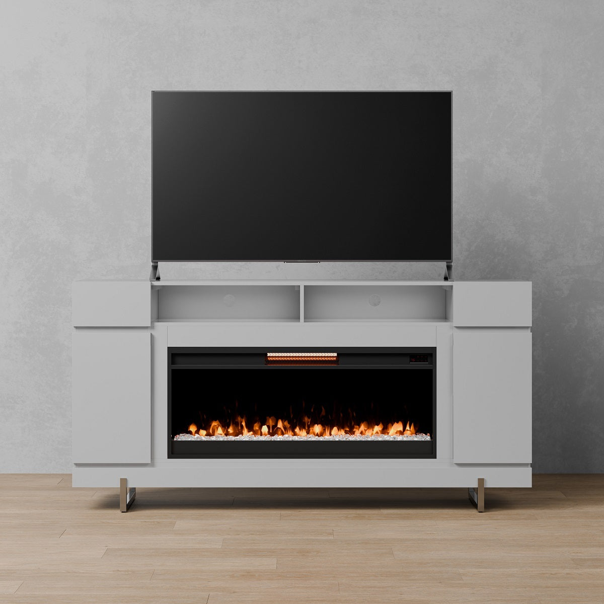 Orca High Sheen Contemporary Console Up to 86-inch TVs - E106-VENEER
