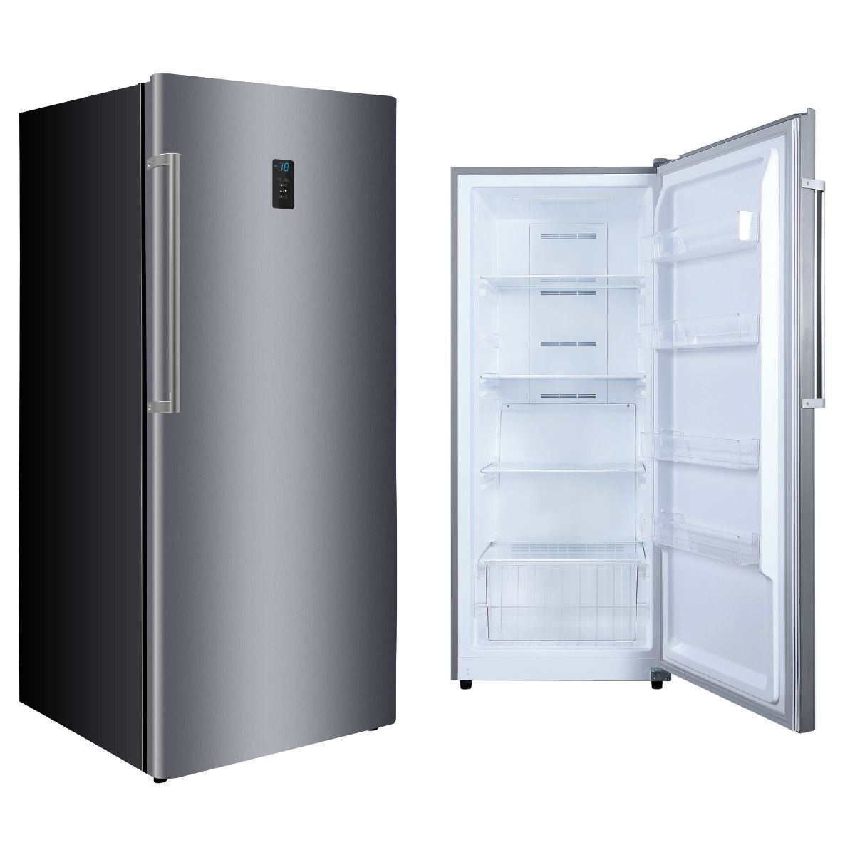 Ignis Upright Convertible Freezer - Refrigerator 480 Liters 16.9 CFT, Stainless Steel - FXV625NFX-R