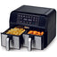 Kenwood Digital Twin Air Fryer 4 Liters + 4 Liters, Black/Silver - HFM75.000MB