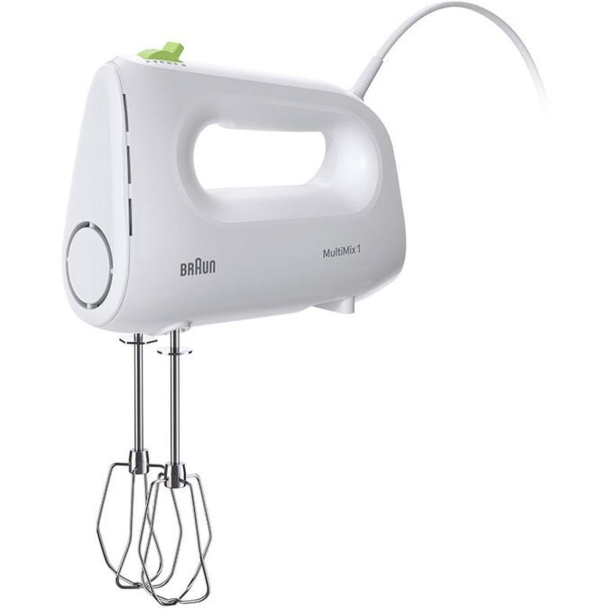 Braun MultiMix 1 Hand Mixer 450 Watts 4 Speeds, White - HM1100WH