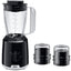Braun PowerBlend Blender with 2 Mill 1.2 Liters 600 Watts, Black - JB1023-BK