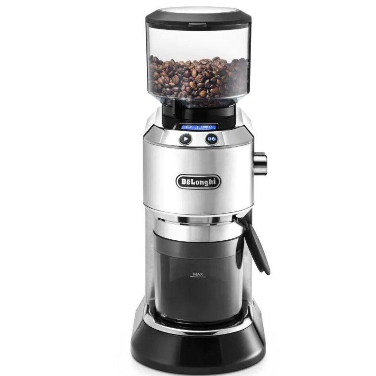 Delonghi Coffee Grinder With LCD Display- Silver - KG521.M