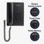 Panasonic Single Line Telephone Set - Black - KX-TS500FXB