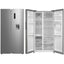 Midea Side by Side Refrigerator 513 Liters 18.12 CFT, Stainless Steel - MDRS704FIE02AE
