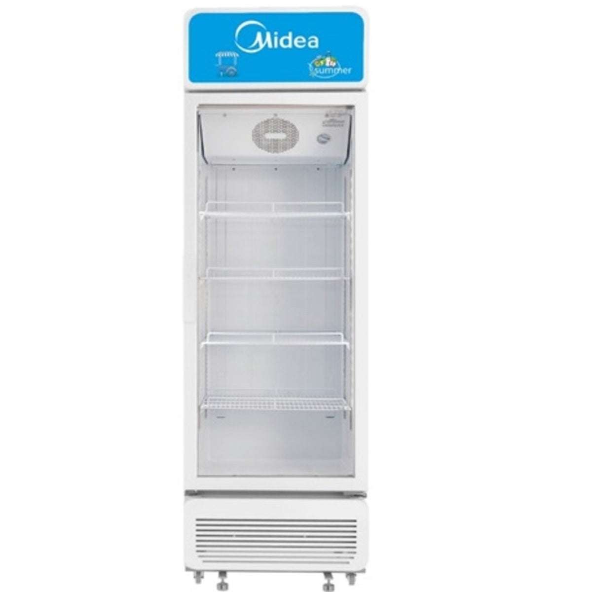 Midea Commercial Refrigerator Glass Door 416 Liters 19.8 CFT, White - MDRZ562FGG21