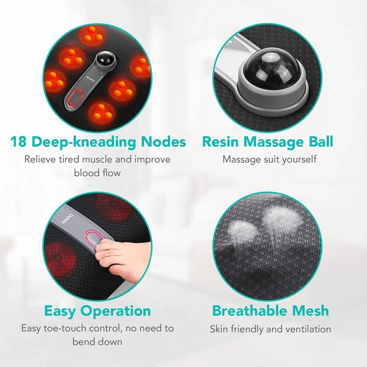 Naipo Foot Massager with Heat - MGF-50177
