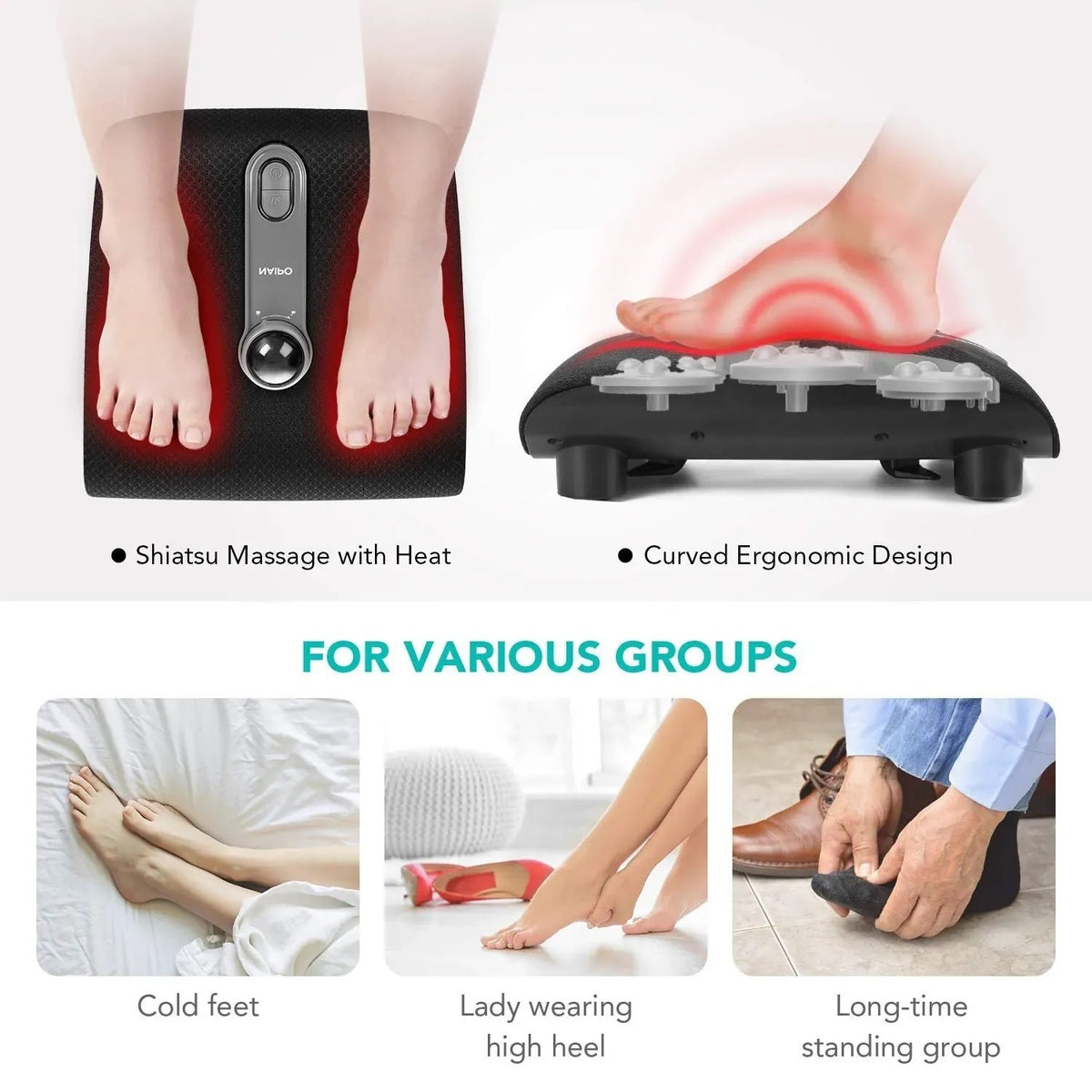 Naipo Foot Massager with Heat - MGF-50177