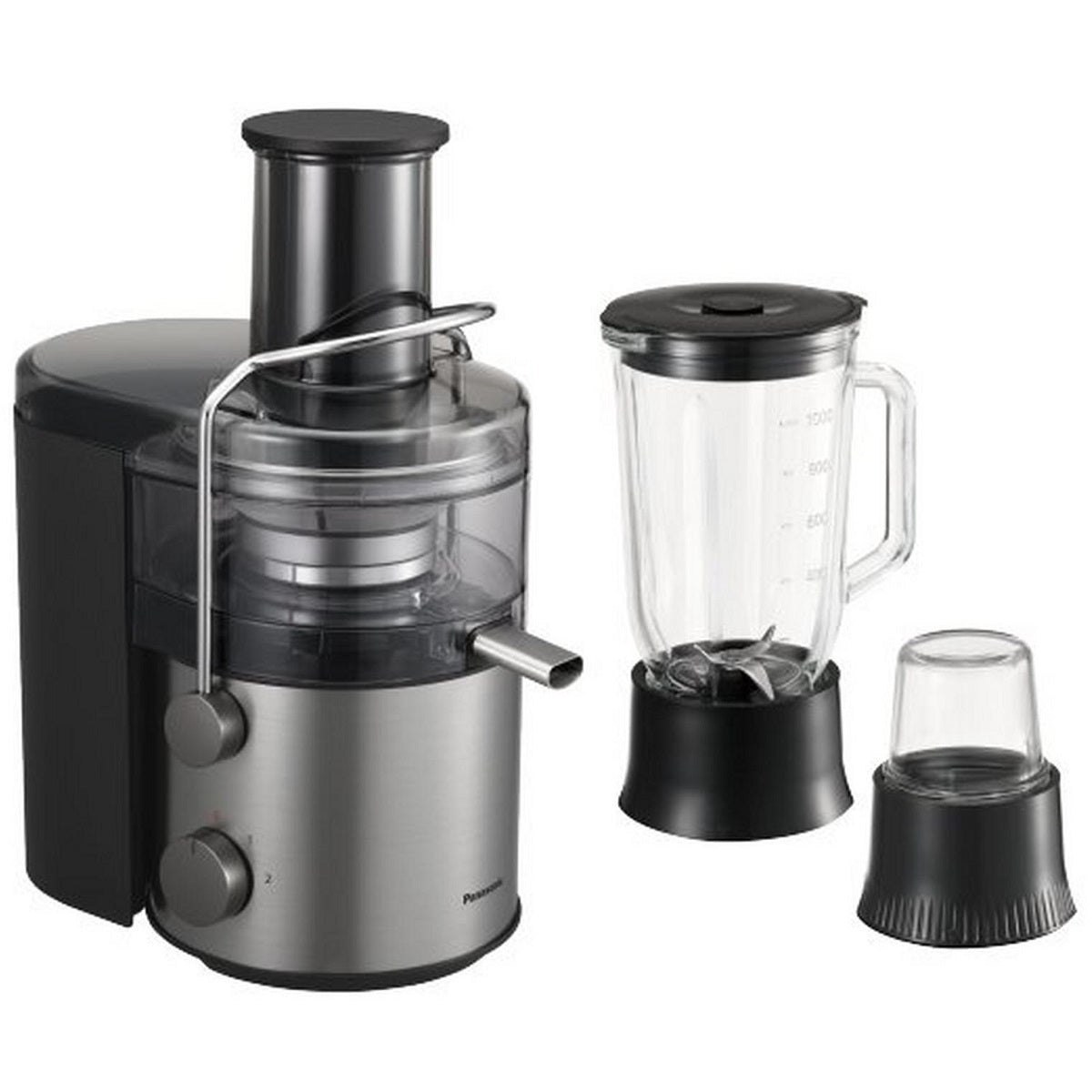 Panasonic 3-in-1 Juicer 1000 Watts 2 Liters, Black - MJ-CB800STZ