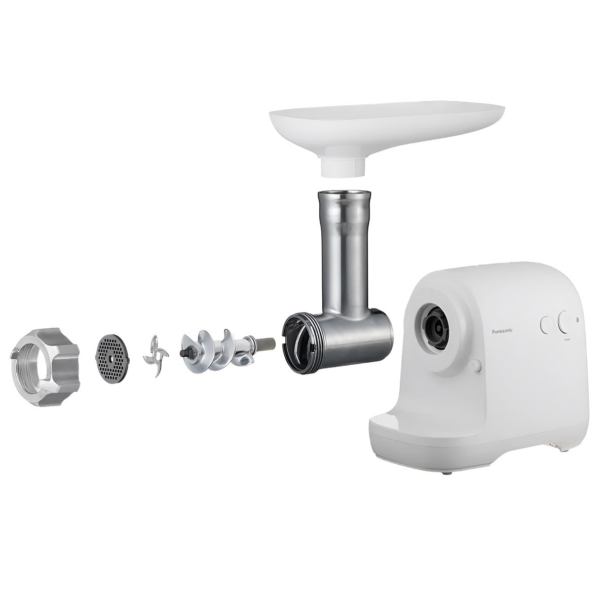 Panasonic Meat Grinder 1700 Watts 4 Attachment, White - MK-GX1700WTZ