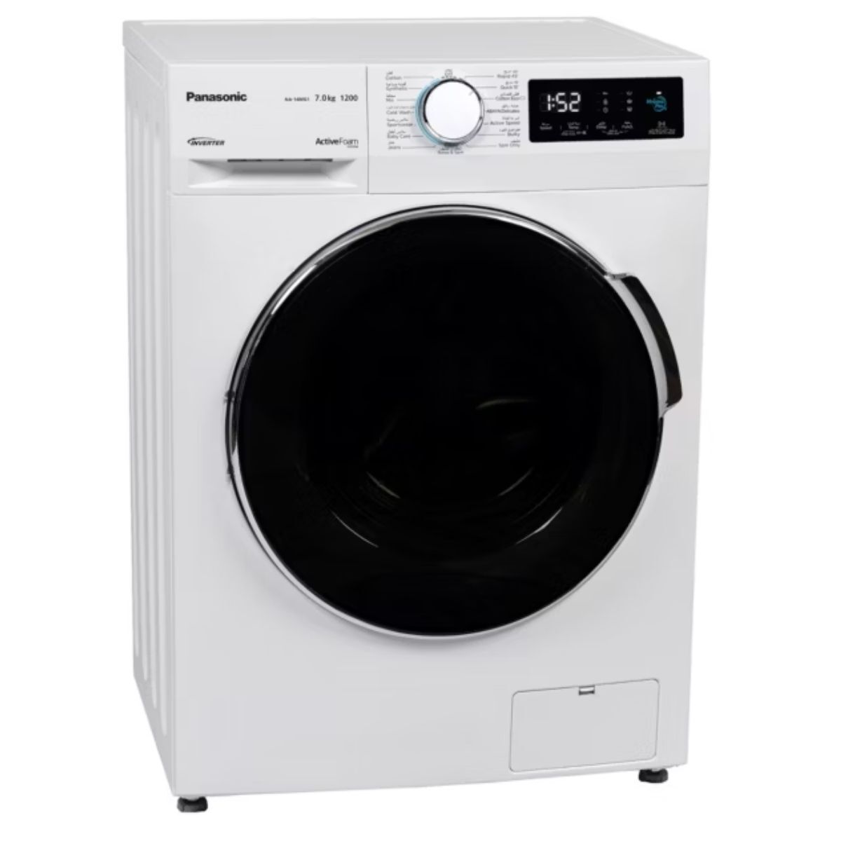 Panasonic Front Load Washer 7kg 1200 RPM, White - NA-14MG1WKW