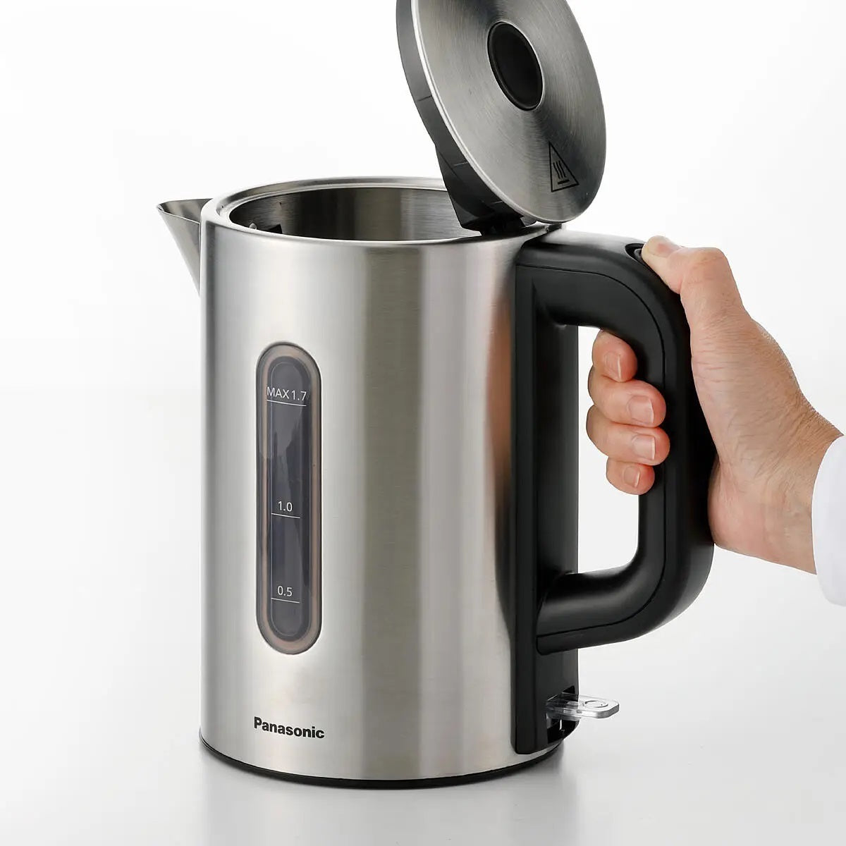 Panasonic Electric Kettle 2200 Watts 1.7 Liters, Stainless Steel - NC-K301STZ
