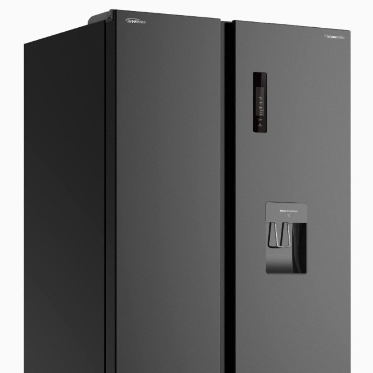 Panasonic Side By Side Refrigerator 610 Liters, Black - NR-BS80DMKKW