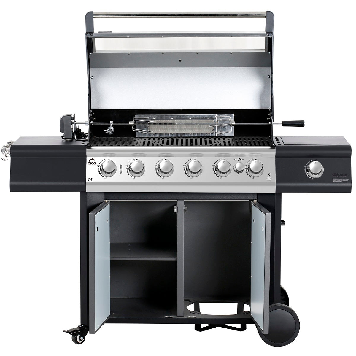 Orca Gas Grill 6 Burner + 1 Infrared Burner + 1 Side Burner - OR-6GG-611B