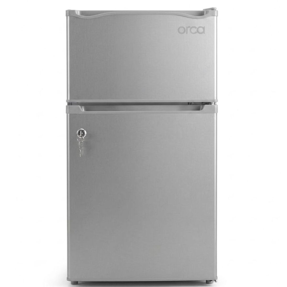 Orca Double Door Refrigerator 89 Liters 2.8 CFT, Silver - OR-BCD89SLV