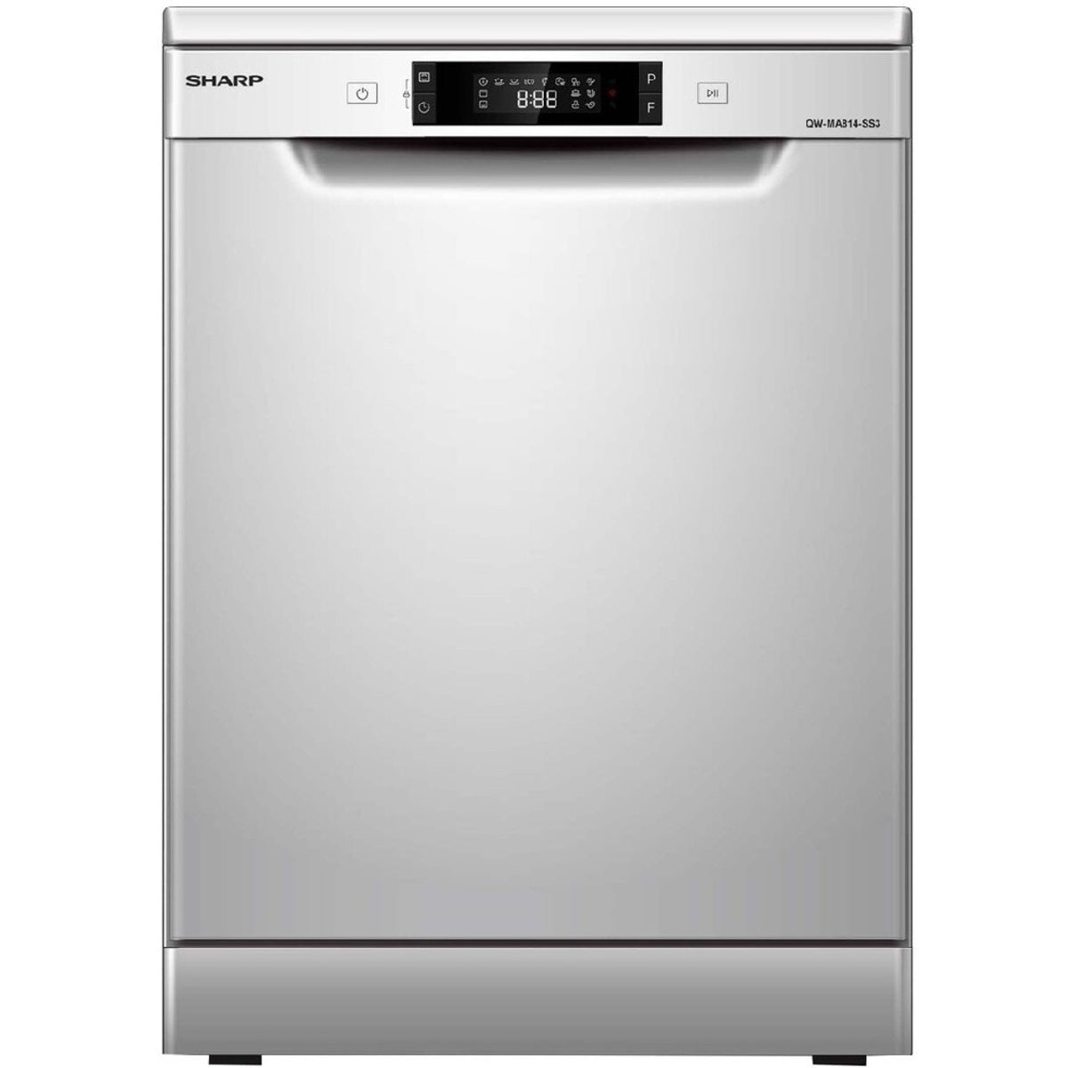 Sharp Free-Standing Dishwasher 8 Programs 14 Settings, Inox - QW-MA814-SS3