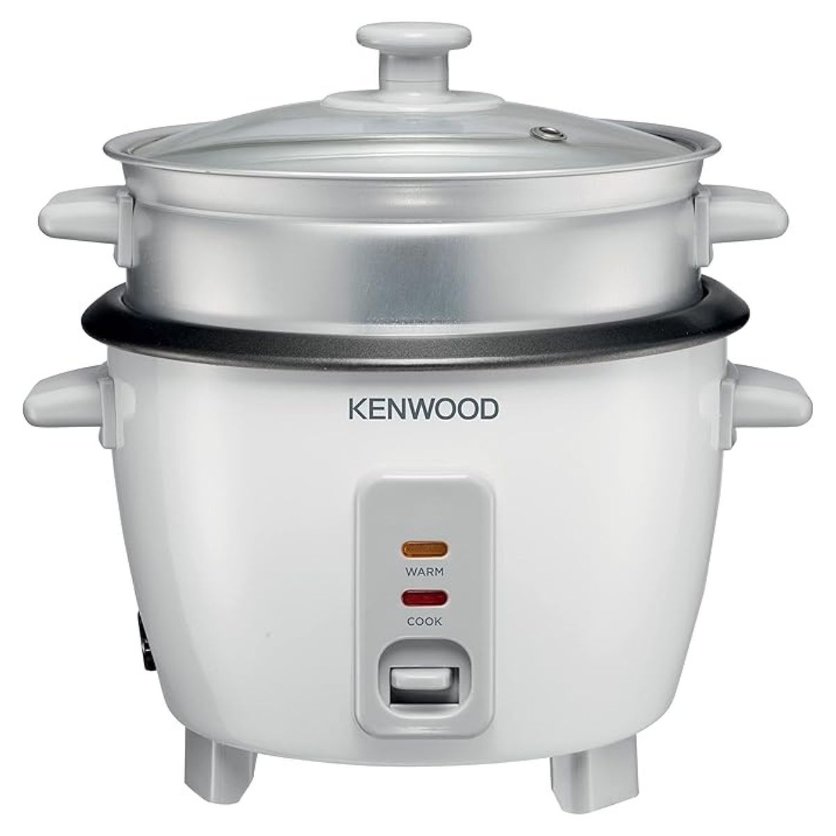 Kenwood 2-in-1 Rice Cooker 0.6L 3-Cups Rice with Food Steamer - White