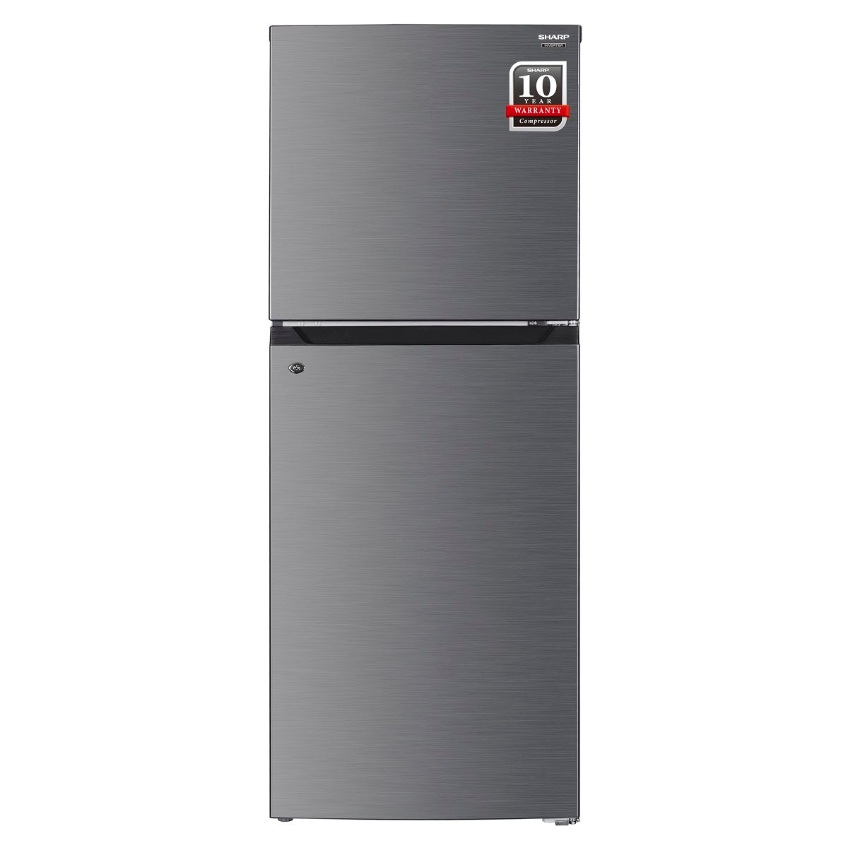 Sharp 333L Refrigerator Double Doors Inverter, Silver - SJ-HM450KW-HS3