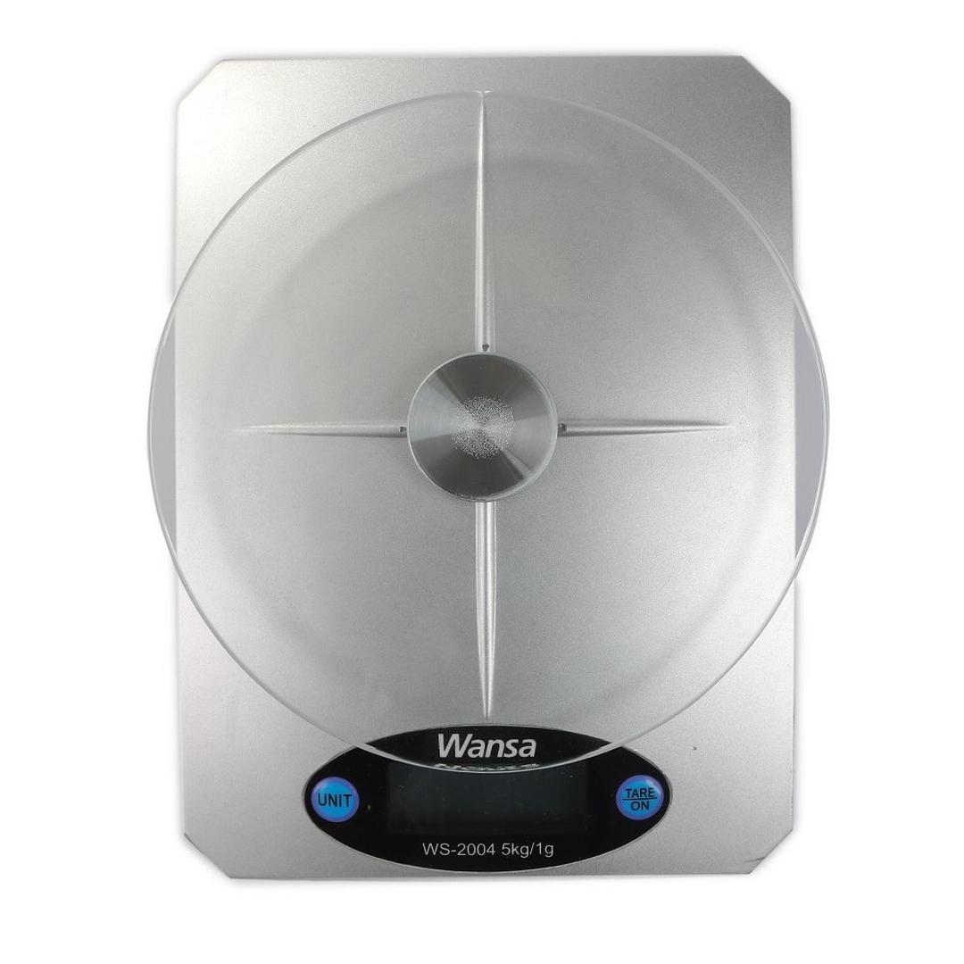 Wansa Digital Kitchen Scale, LCD Display, WS-2004 - Silver