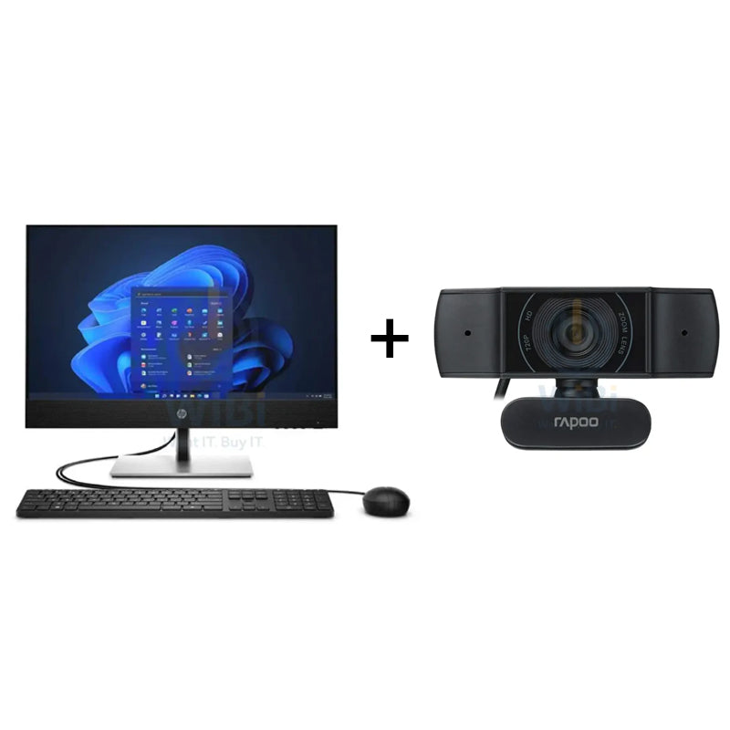 HP ProOne 440 G9 AIO - i7 / 16GB / 1TB (NVMe M.2 SSD) / 23.8" FHD Touch / Win 11 Pro / 1YW / Web Camera + Rapoo C200 Webcam - Bundle Offer